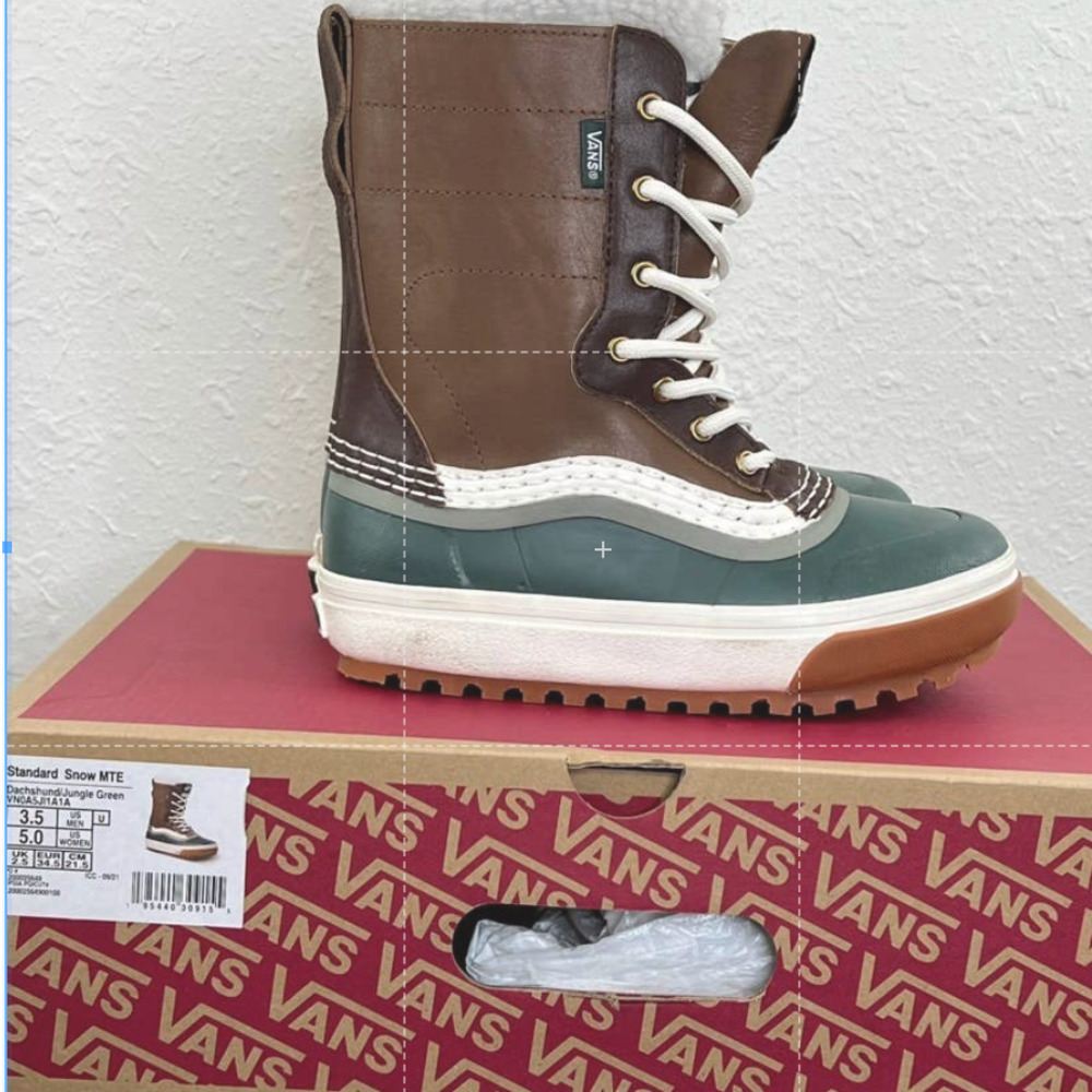Vans Brown and Green Winter Boots